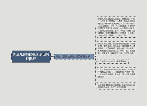 新生儿黄疸的概述|病因病理|诊断