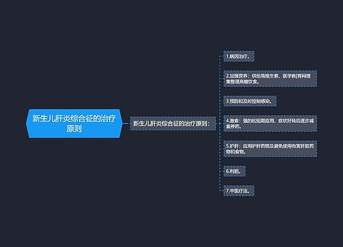 新生儿肝炎综合征的治疗原则