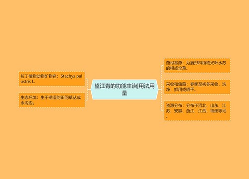 望江青的功能主治|用法用量