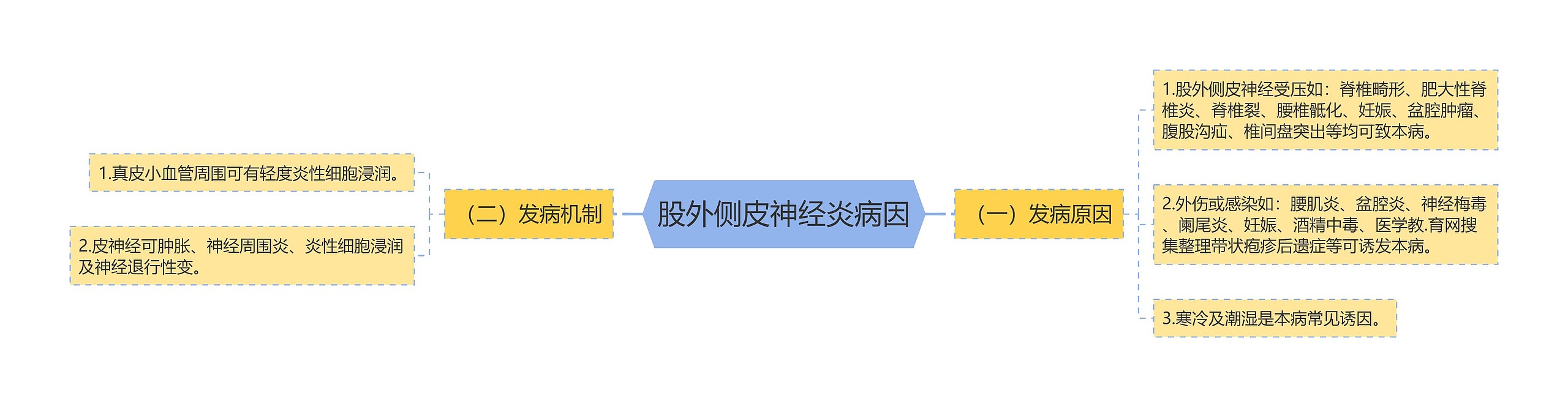 股外侧皮神经炎病因思维导图