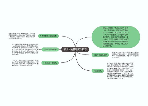 护士长的管理工作技巧