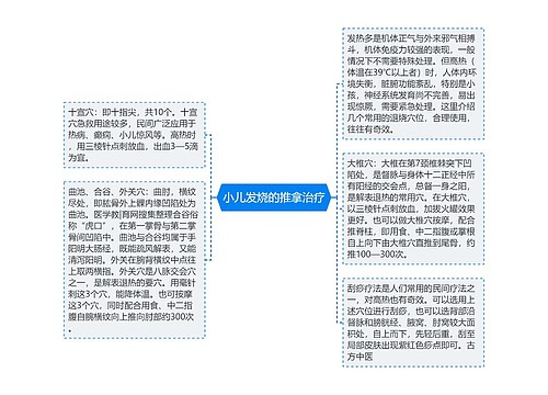 小儿发烧的推拿治疗