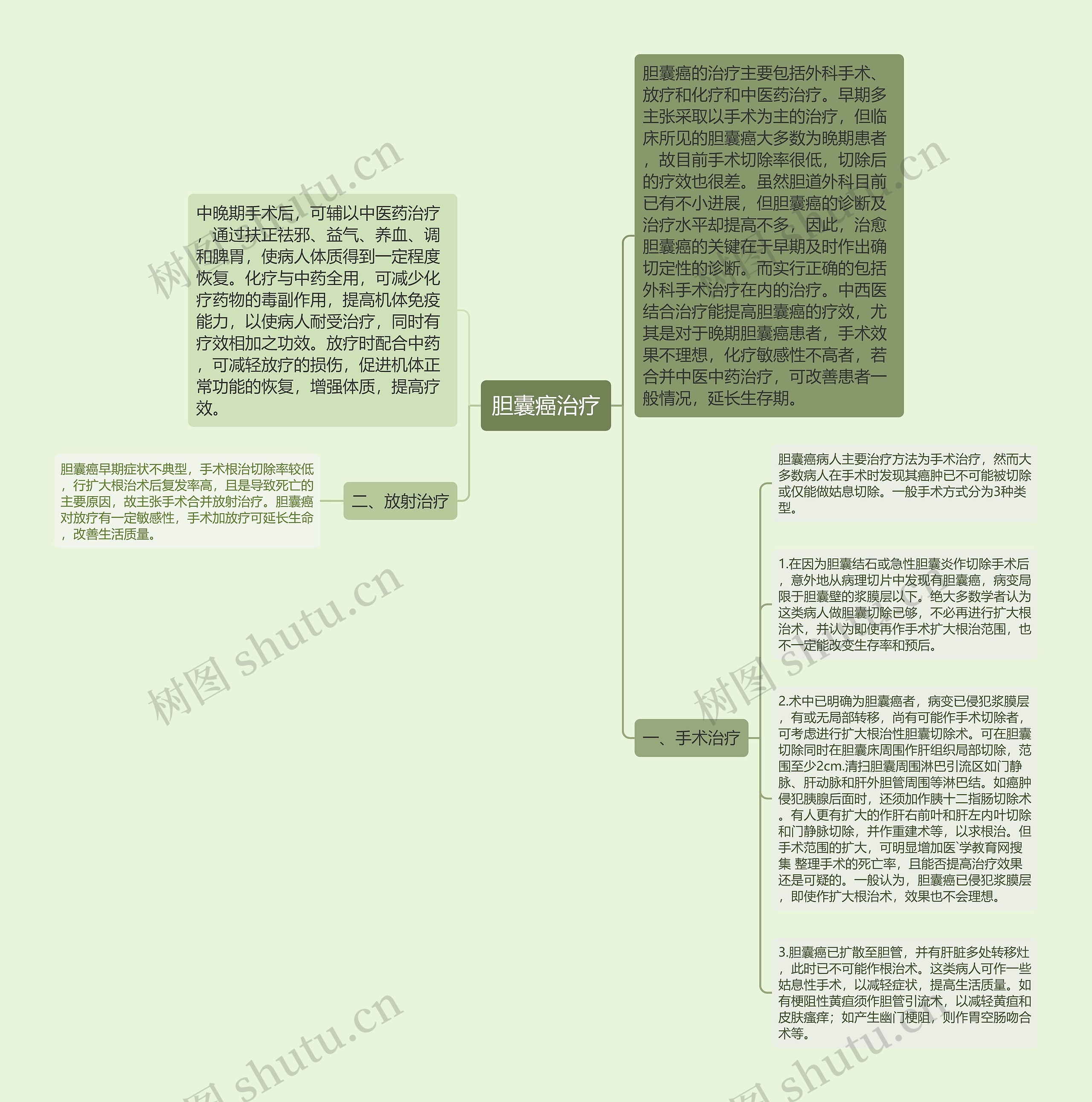 胆囊癌治疗思维导图