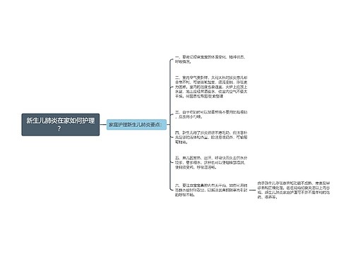 新生儿肺炎在家如何护理？