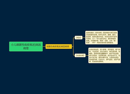 小儿细菌性痢疾概述|病因病理