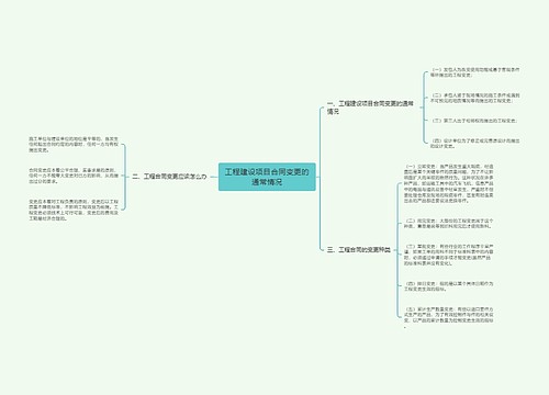 工程建设项目合同变更的通常情况