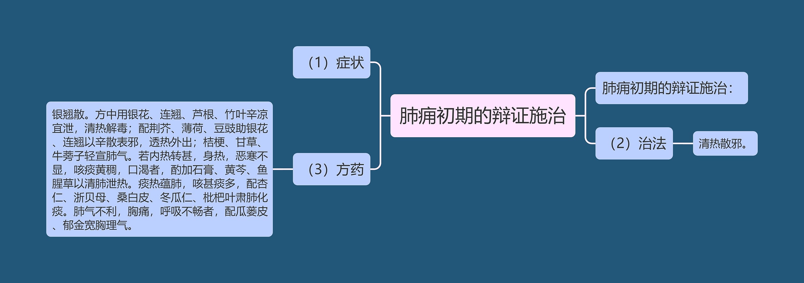 肺痈初期的辩证施治思维导图