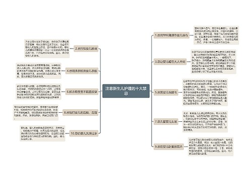 注意新生儿护理的十大禁忌