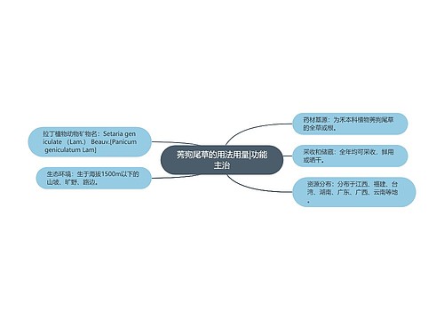 莠狗尾草的用法用量|功能主治