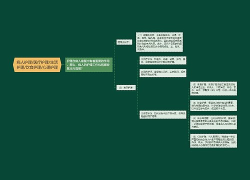 病人护理/医疗护理/生活护理/饮食护理/心理护理