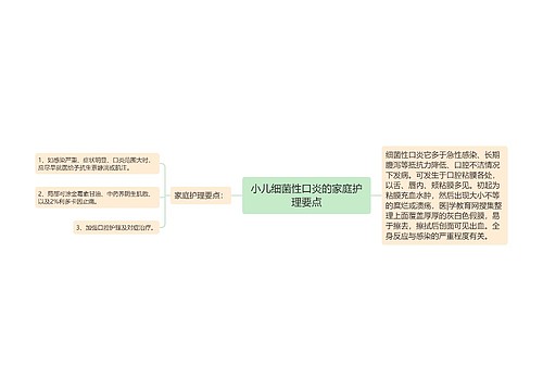 小儿细菌性口炎的家庭护理要点