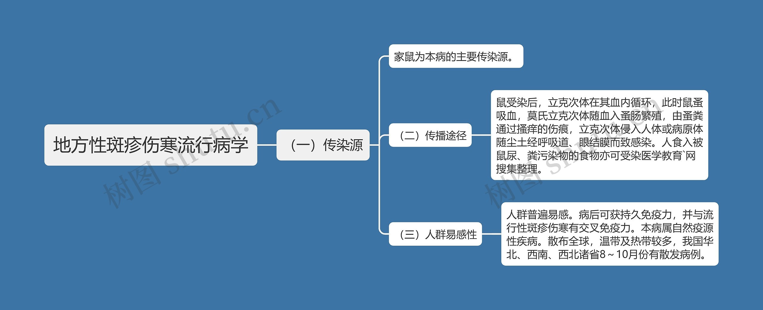 地方性斑疹伤寒流行病学思维导图