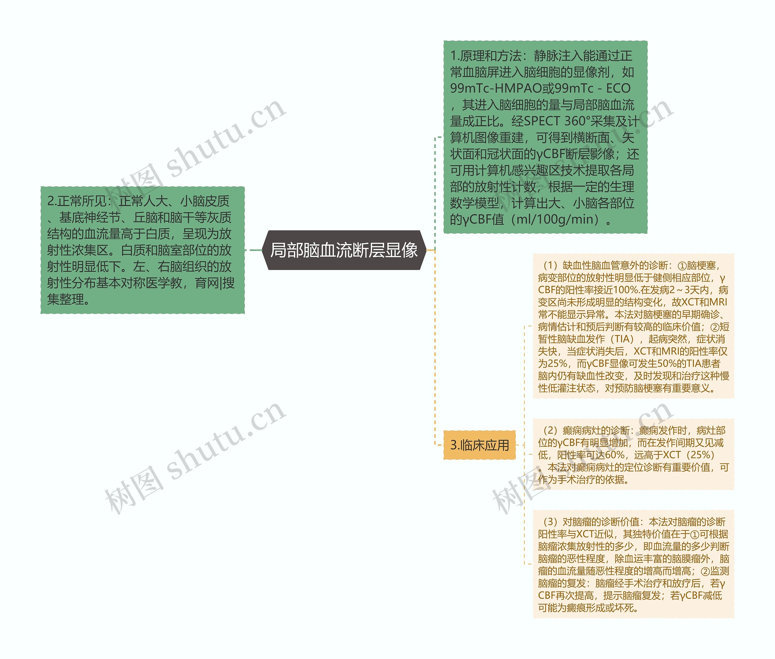 局部脑血流断层显像思维导图