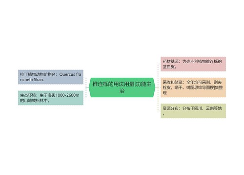 锥连栎的用法用量|功能主治