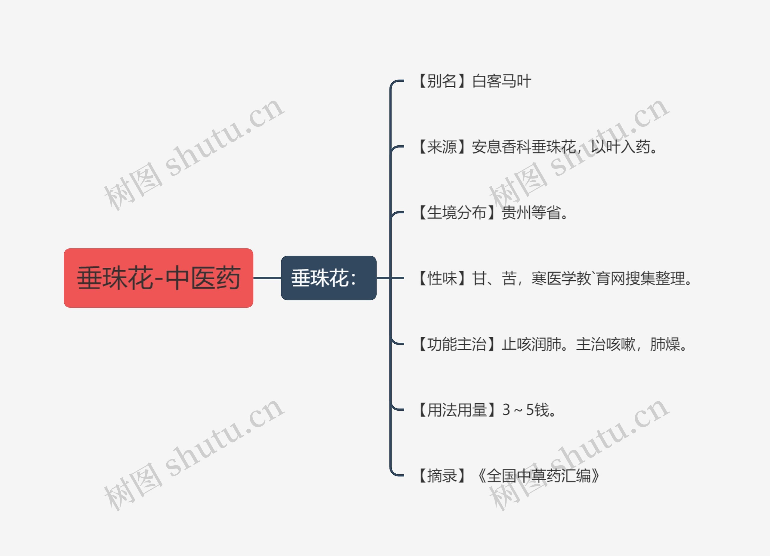 垂珠花-中医药思维导图