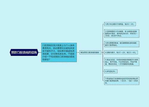 预防口腔溃疡的措施