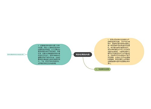 特许经营的内容