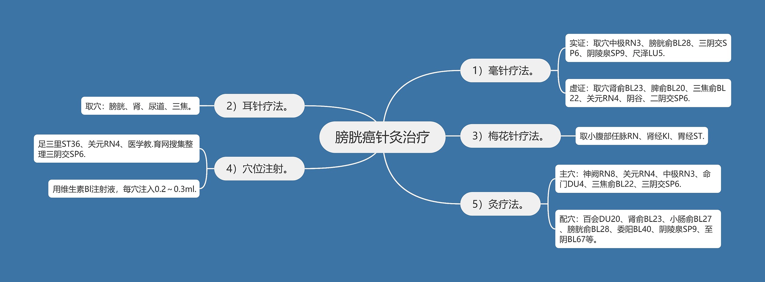 膀胱癌针灸治疗思维导图