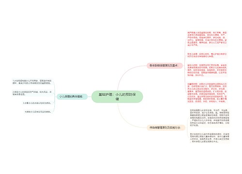 基础护理：小儿的预防保健