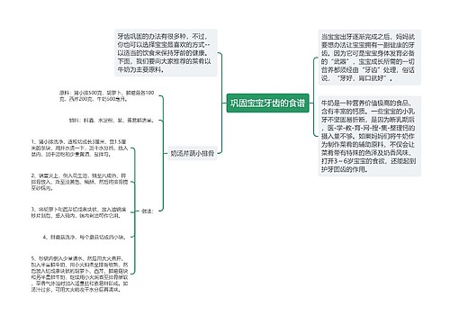 巩固宝宝牙齿的食谱