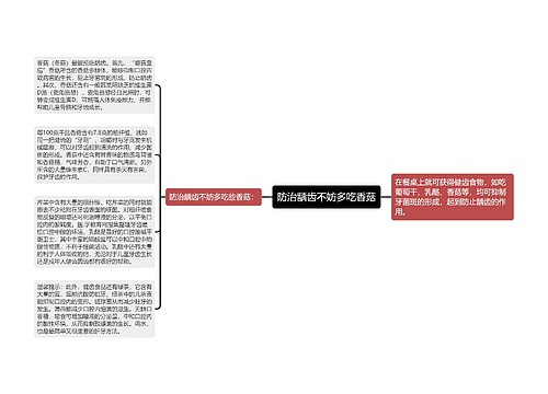 防治龋齿不妨多吃香菇