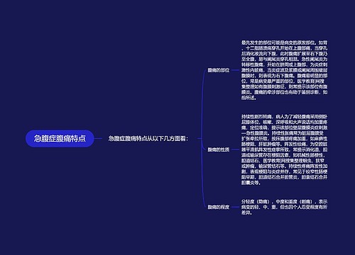 急腹症腹痛特点