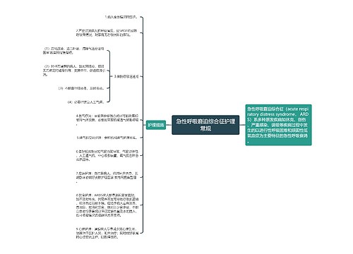 急性呼吸窘迫综合征护理常规