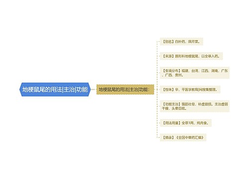 地梗鼠尾的用法|主治|功能