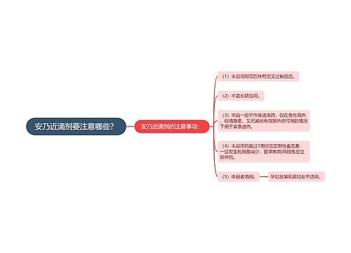 安乃近滴剂要注意哪些？