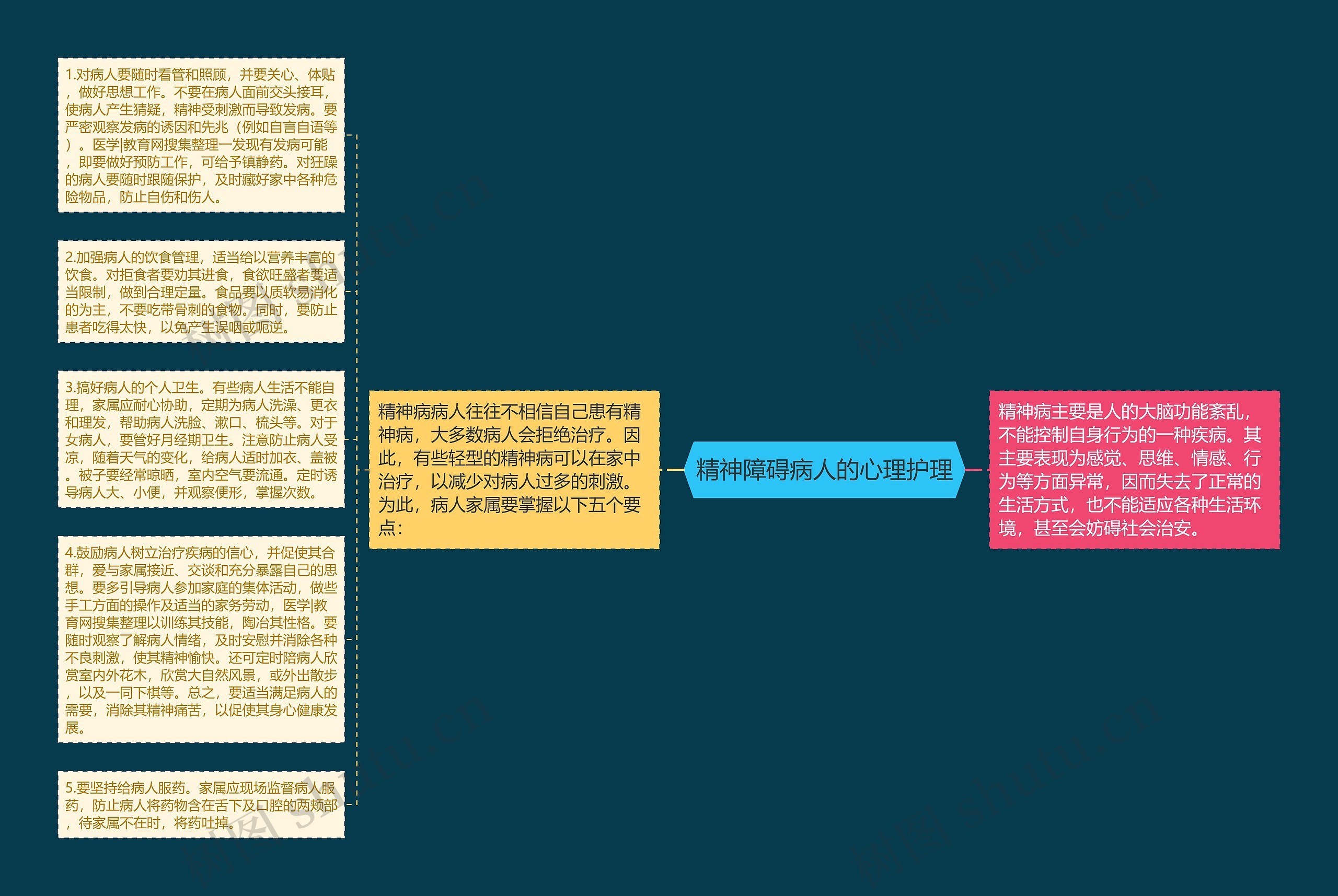 精神障碍病人的心理护理思维导图
