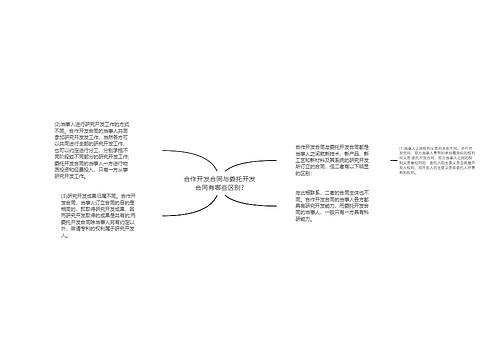 合作开发合同与委托开发合同有哪些区别?