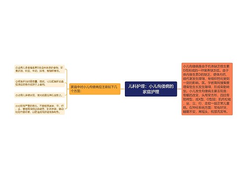 儿科护理：小儿佝偻病的家庭护理