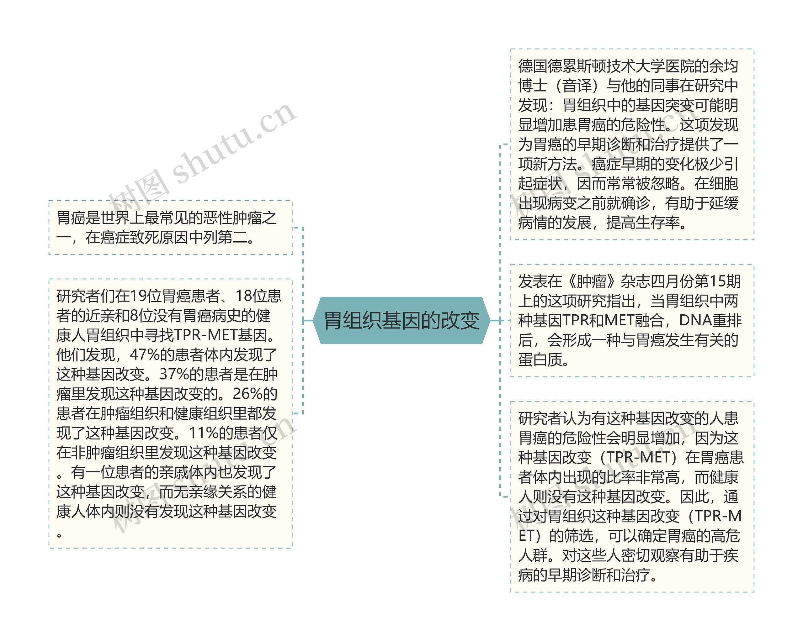 胃组织基因的改变思维导图