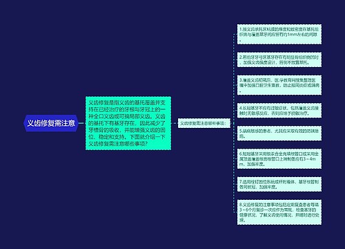 义齿修复需注意