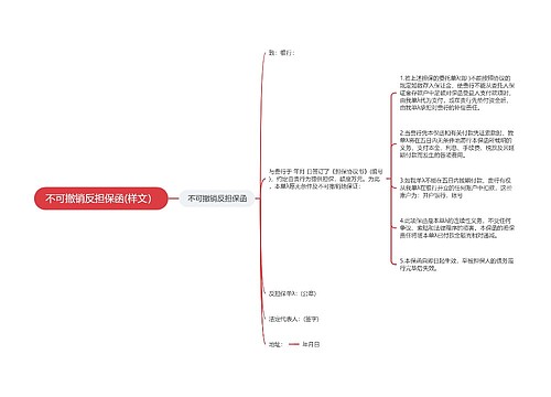 不可撤销反担保函(样文）