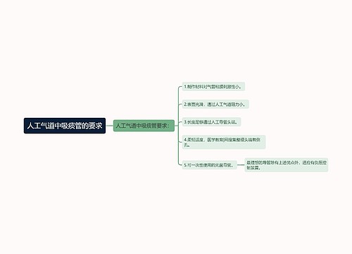 人工气道中吸痰管的要求