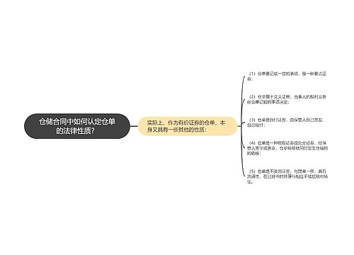 仓储合同中如何认定仓单的法律性质？