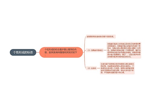 个性形成的标志