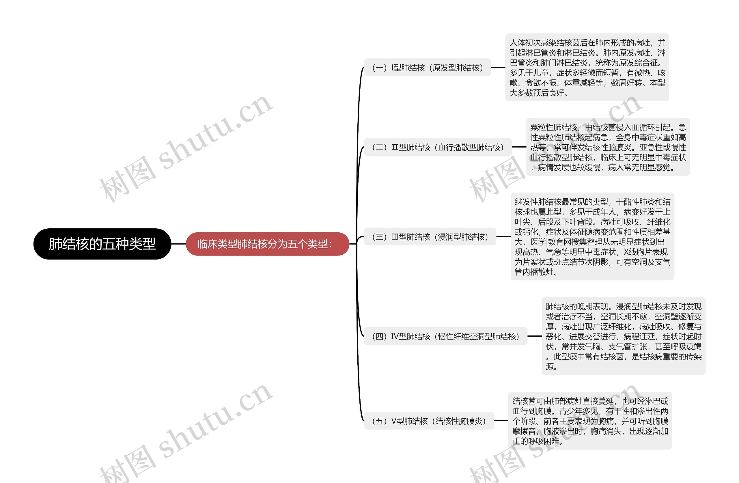 肺结核的五种类型