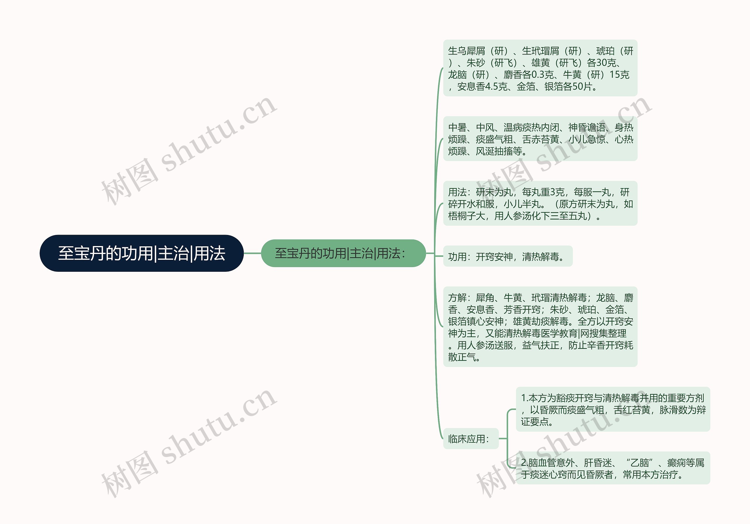 至宝丹的功用|主治|用法