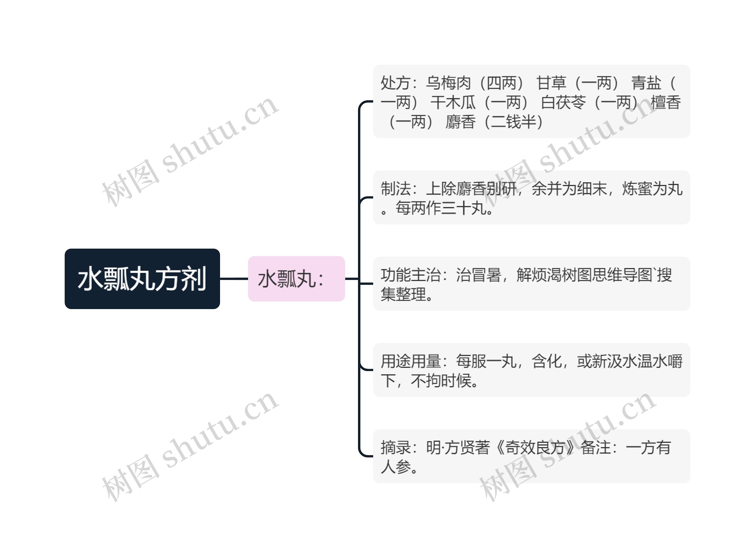 水瓢丸方剂思维导图