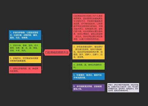 口腔溃疡的预防方法