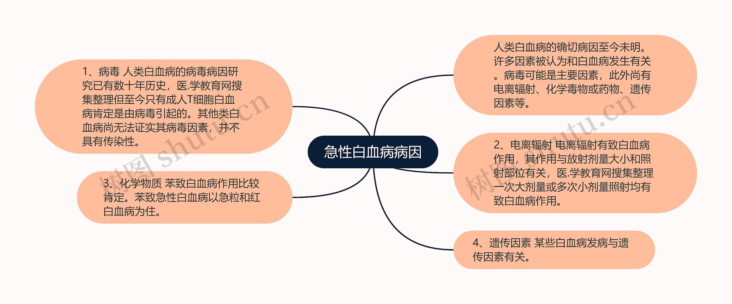 急性白血病病因思维导图