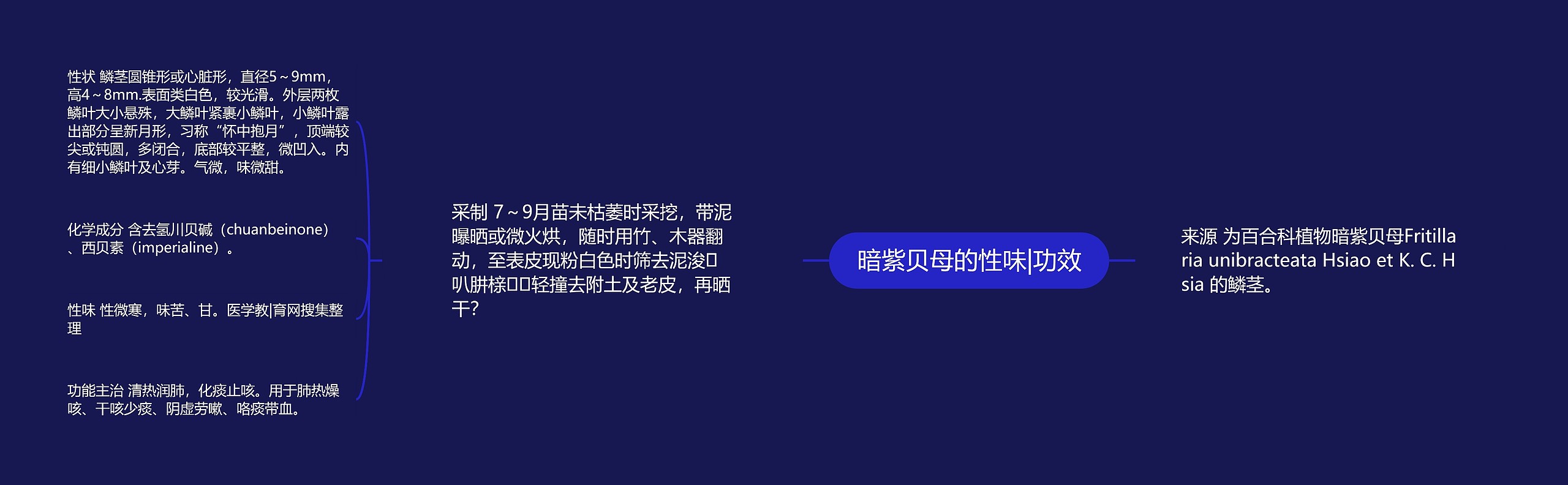 暗紫贝母的性味|功效