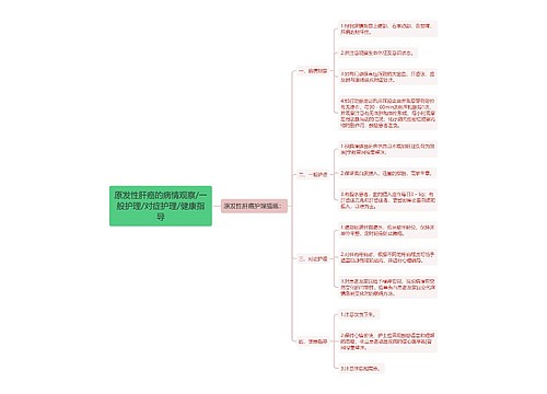 原发性肝癌的病情观察/一般护理/对症护理/健康指导