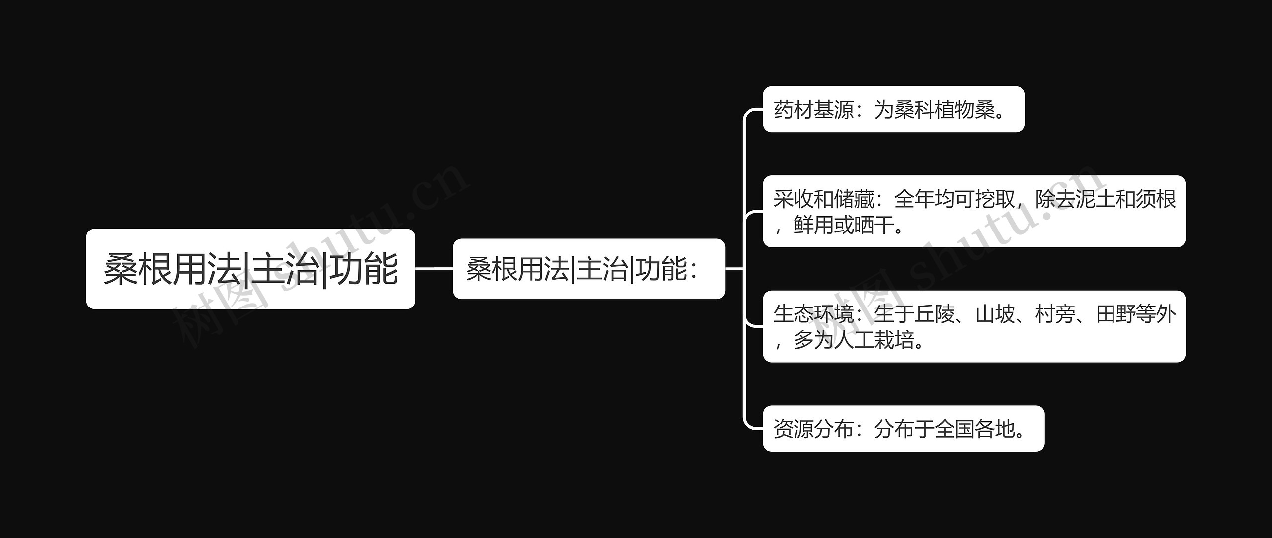 桑根用法|主治|功能思维导图