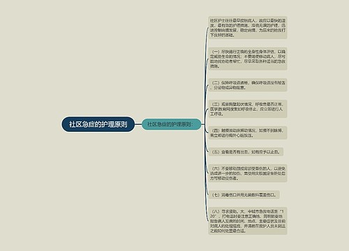 社区急症的护理原则