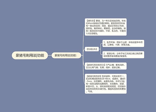 豪猪毛刺用法|功能