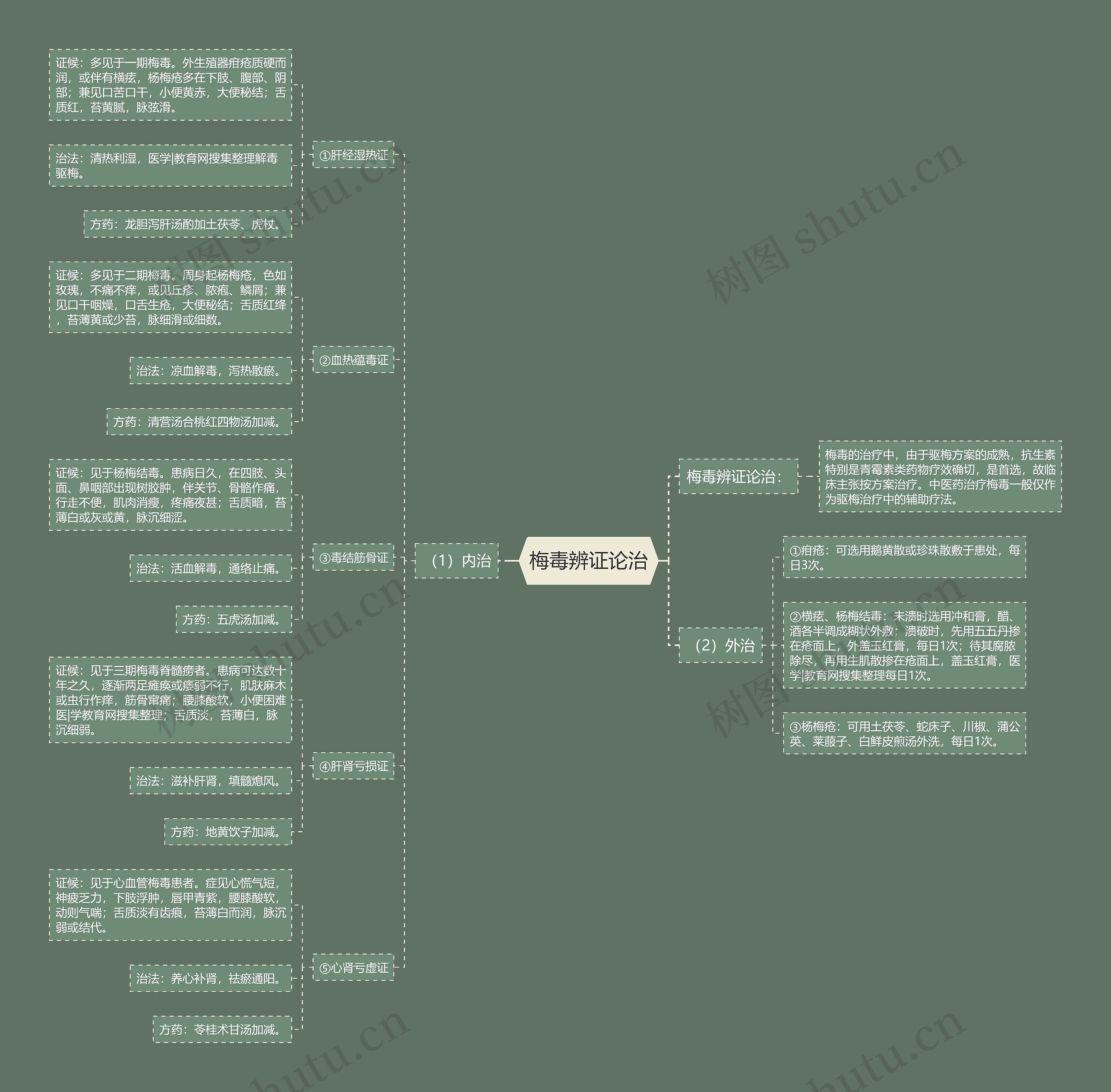 梅毒辨证论治思维导图