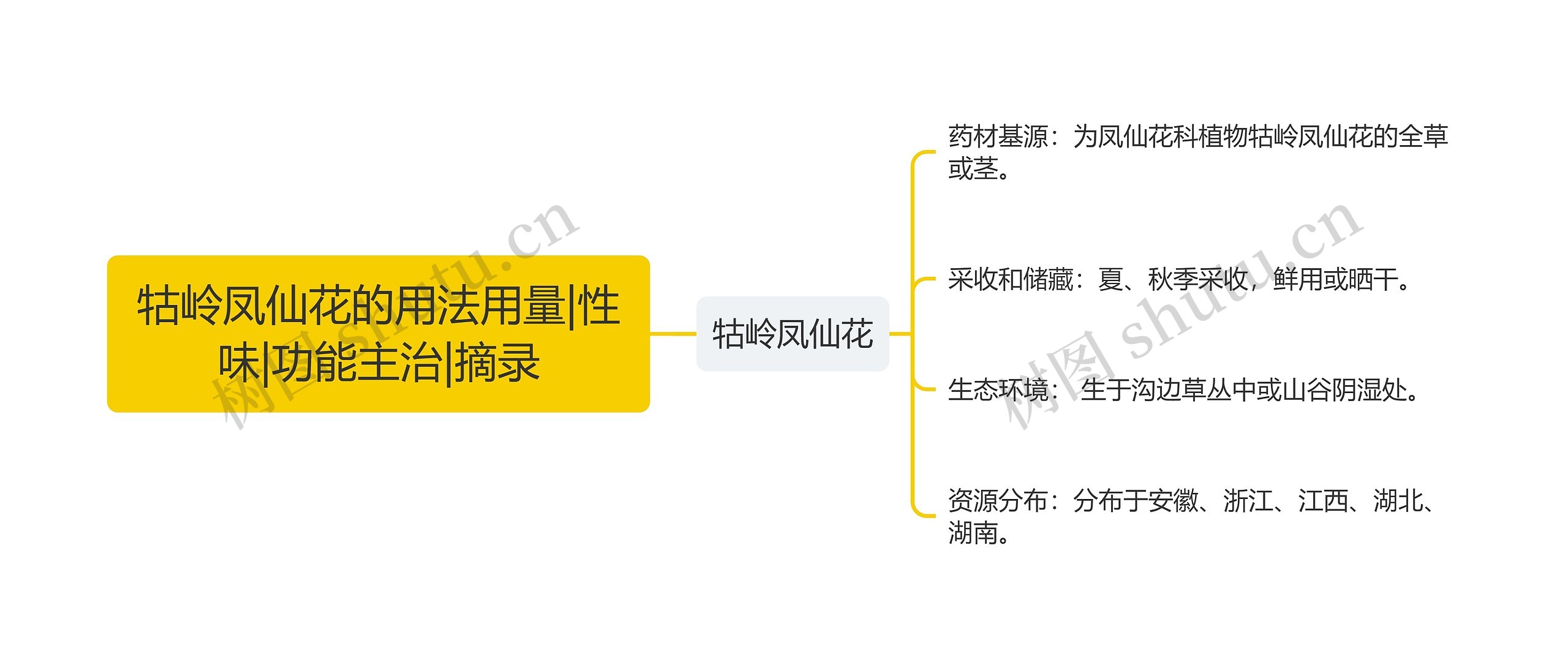 牯岭凤仙花的用法用量|性味|功能主治|摘录思维导图